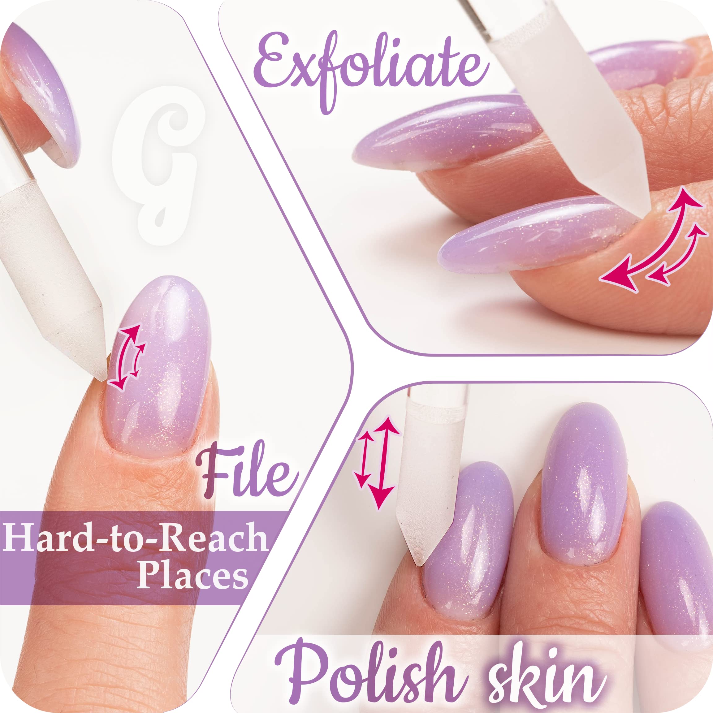 Baikal Beauty Manicure Stick: Professional Eu Quality Manicure Pedicure Tempered Glass Cuticle Pusher And Nail Trimmer Cutter, Precision Filing, Soft, Smooth, Elegant-Looking Nails, Abrasive
